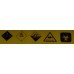 30" x 46" - 500 gauge yellow - Printed Hazardous Waste Bags (100 pack)