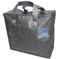 Non-Woven Polyprop Carry Bag / Storage Bag - 21" x 19" x 9.5" - Black (WITHOUT EYELETS)