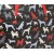 Black with dogs - red strap